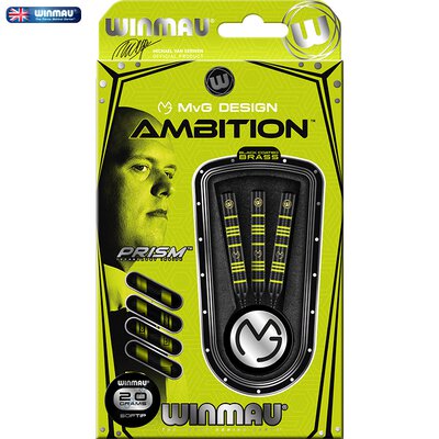 Winmau Soft Darts MvG Michael van Gerwen Ambition Black Brass Softtip Dart Softdart 20 g