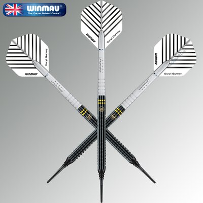 Winmau Soft Darts Daryl Gurney Black Special Edition 90% Tungsten Softtip Dart Softdart 22 g