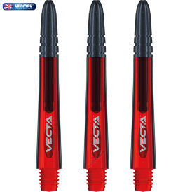 Winmau Vecta Shaft Composite mit leichtem aluminiumlegierten Top 3er Set Rot M Mittel