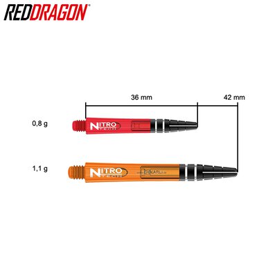 Red Dragon Nitrotech Shaft in verschiedenen Designs 3er Set