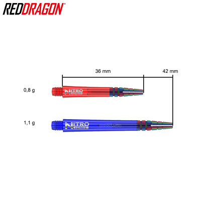 Red Dragon Nitrotech Ionic Shaft 2er Set Rot S Kurz