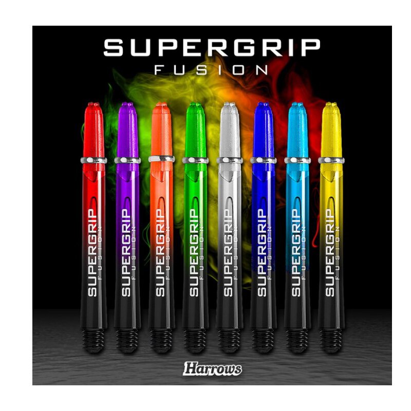 Harrows Supergrip Fusion Dart-Stems erhältlich in 8 Farben/3 Längen 5 Stück 