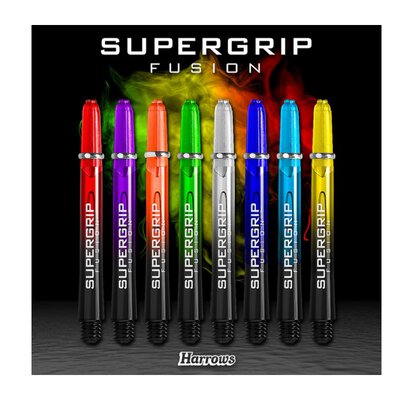 Harrows Supergrip Fusion Shaft mit Ring 3er Set S Kurz Klar