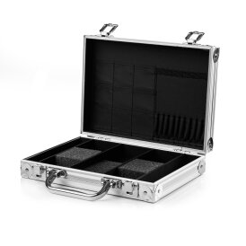 Karella Dart Dartkoffer Luxus Case Darttasche Dartcase Dartbox Wallet Silber
