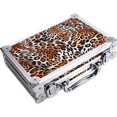 Karella Dart Dartkoffer Luxus Case Darttasche Dartcase Dartbox Wallet Leopard