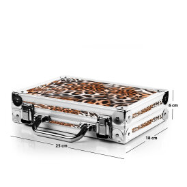 Karella Dart Dartkoffer Luxus Case Darttasche Dartcase Dartbox Wallet Leopard