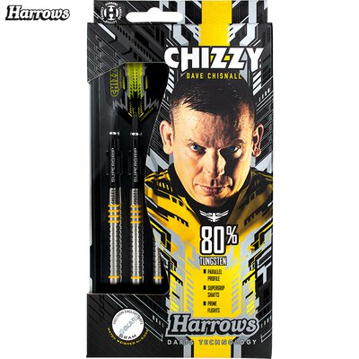 Harrows Steel Darts Dave Chisnall Chizzy 80% Tungsten Steeltip Dart Steeldart 22 g