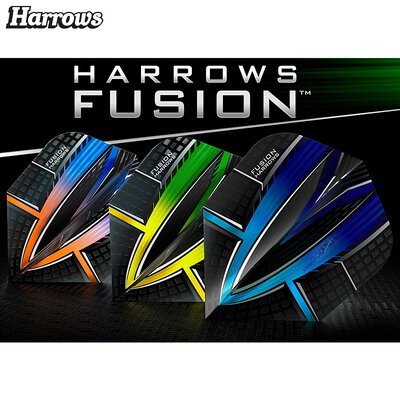 Harrows Fusion Dart Flight Dartflight speziell laminiert Blau