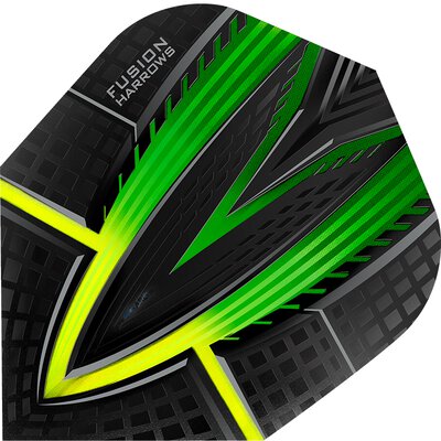 Harrows Fusion Dart Flight Dartflight speziell laminiert Grün
