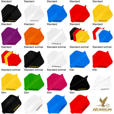 Robson Plus Dart Flight Standard schmal Nr.6 Wei�