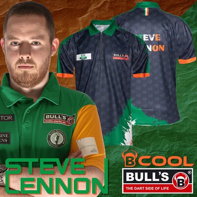 BULL´S Darts Steve Lennon The Shamrock Matchshirt Dart Shirt Trikot Edition 2020