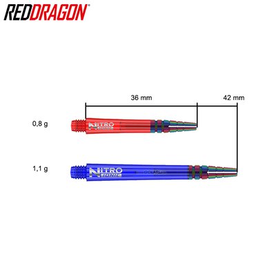 Red Dragon Nitrotech Ionic Shaft Set B Blau / Rot / Grn M Mittel