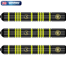 Winmau MvG Diamond Edition Michael van Gerwen Bristle Dart Board & MvG Ambition Black Brass Steeldart 22 g GOKarli Flights Starterpack