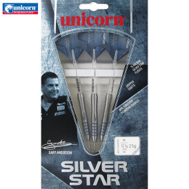 Unicorn Steel Darts Gary Anderson Silver Star Phase 3 Steeltip Darts Steeldart 23 g