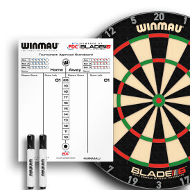 Winmau Dry Wipe Darts Whiteboard Scoreboard Chalkboard Markerboard mit PDC Logo