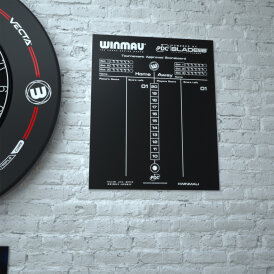 Winmau Dry Wipe Darts Whiteboard Scoreboard Chalkboard Markerboard mit PDC Logo