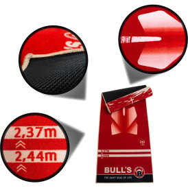 BULLS Dart Carpet-Mat Dartmatte Dartteppich 180 Red 67806