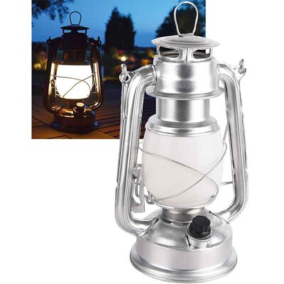 LED Camping Laterne CT-CL Silver warmweiß dimmbar