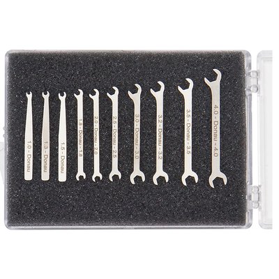 Micro Maulschlüssel Set 10-tlg. 1 - 4 mm