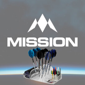 Mission Dart Station 9 Darts Full Docking Station Display Acry Darts Display Stand Dartständer