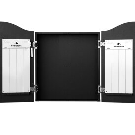 Mission Dart Dartboard Cabinet Deluxe Quality Area 501 - Caution