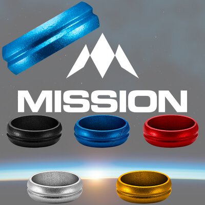 Mission Dart Flight-Lock Rings Shaftringe Shaft Ring Aluminium in verschiedenen Farben