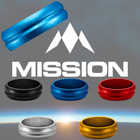 Mission Dart Flight-Lock Rings Shaftringe Shaft Ring Aluminium Schwarz