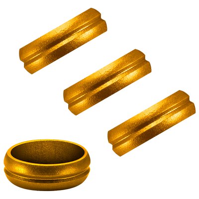 Mission Dart Flight-Lock Rings Shaftringe Shaft Ring Aluminium Gold