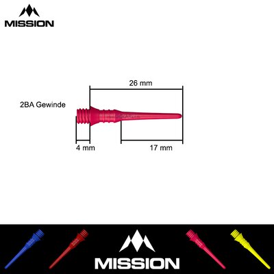 Mission Dart Soft Tips Titan Pro Softdart Spitze Soft Points Neon Pink