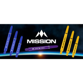 Mission Dart Grip Lock Shafts mit Shaft-Lock Ring verschiedene Farben und Längen