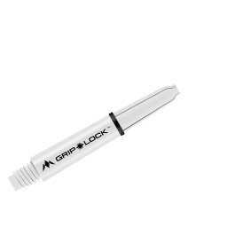 Mission Dart Grip Lock Shafts mit Shaft-Lock Ring Weiß S Kurz