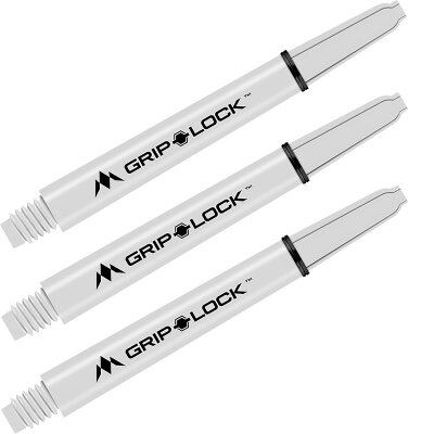 Mission Dart Grip Lock Shafts mit Shaft-Lock Ring Weiß M Mittel