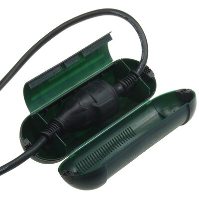 Sicherheits-Schutzbox für Kabel, Stecker Muffe Kupplung IP44 205 x Ø 68mm, grün