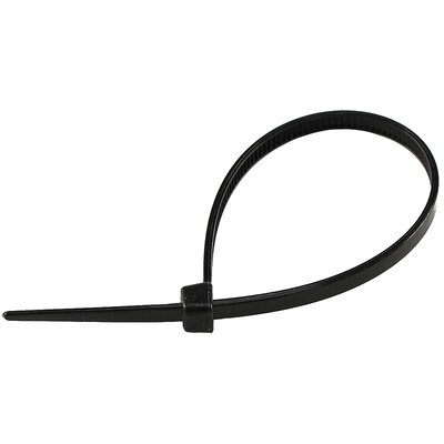Kabelbinder Schwarz 100 Stück UV fest, wetterfest Maße 150 x 3,5 mm Zugfestigkeit 8 kg