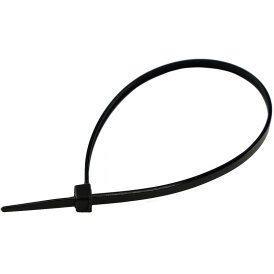 Kabelbinder Schwarz 100 Stück UV fest, wetterfest Maße 200 x 3,5 mm Zugfestigkeit 18 kg