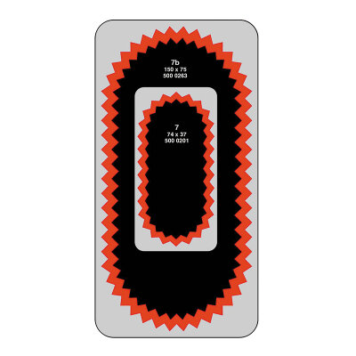 Tip Top Schlauchflicken Rotrand mit Doppelverzahnung Reifenreparatur Schlauchreparatur Nr. 7 74 x 37 mm 52 Stück