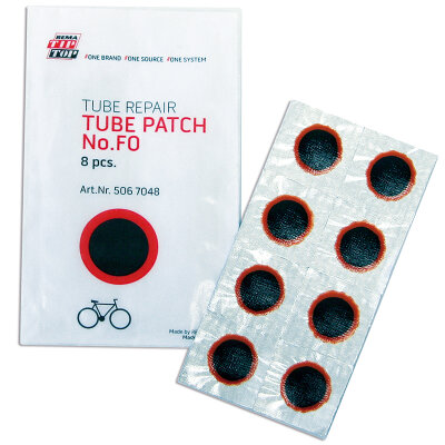 Tip Top Schlauchflicken Rotrand mit Doppelverzahnung Reifenreparatur Schlauchreparatur Rennrad Satz TT 04 8 x F0