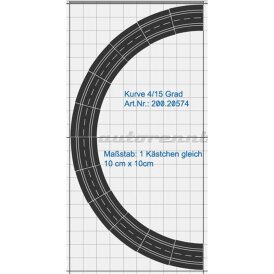 Carrera Evolution Digital 124 Digital 132 Kurve 4/15 Grad 20578