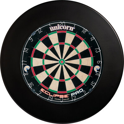 unicorn Eclipse Pro Bristle Dartboard Turnierboard Dartscheibe und Surround Schwaz Plain / Einfarbig