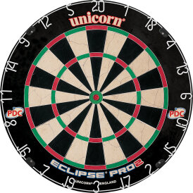 unicorn Eclipse Pro2 Bristle Dartboard Turnierboard Dartscheibe und Surround Rot Plain / Einfarbig