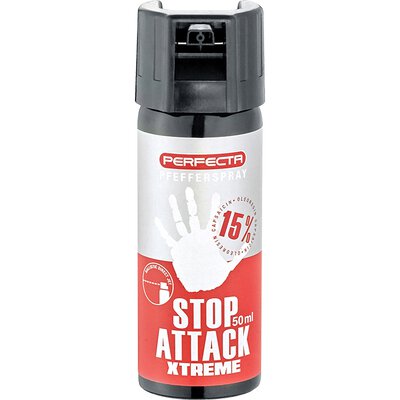 Perfecta Stop Attack Pfefferspray 15% OC, Tierabwehrspray 50 ml X-Treme ballistischer Strahl