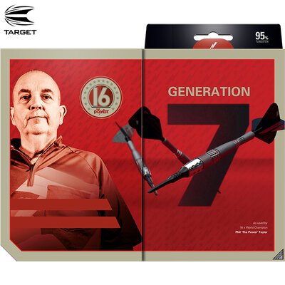 Target Soft Darts Phil Taylor Power 9Five G7 Generation 7 95% Tungsten Softtip Softdart 20 g