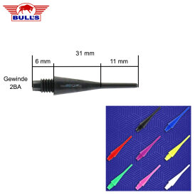 BULLS NL Longlife Long Pixel Tip Softdart Spitze Soft Tip 2BA verschiedene Farben
