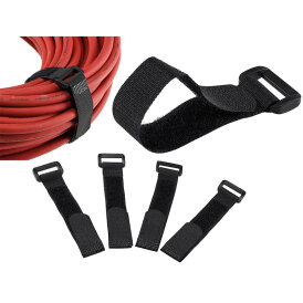 Klettband mit Öse 5er Pack Schwarz Kabelbinder...