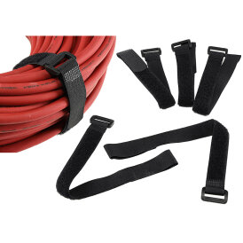 Klettband mit Öse 5er Pack Schwarz Kabelbinder verschiedenen Ausführungen Tragkraft von 15 Kg