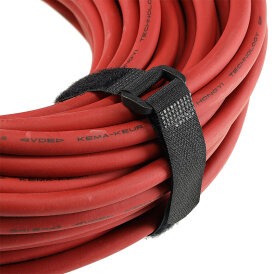 Klettband mit Öse 5er Pack Schwarz Kabelbinder Tragkraft von 15 Kg 300 x 20 mm