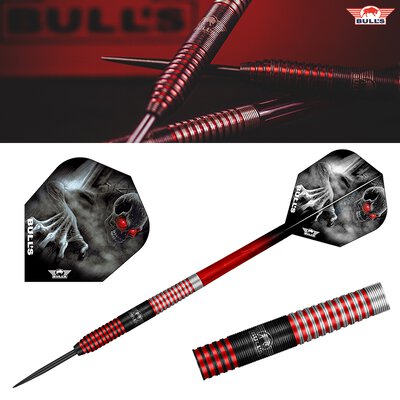 BULLS NL Steel Darts Phantom Grip Red 90% Tungsten Steeltip Darts Steeldart 25 g