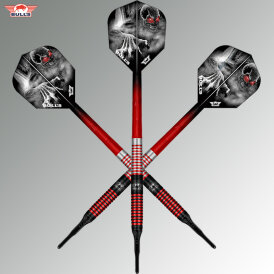 BULLS NL Soft Darts Phantom Grip Red 90% Tungsten Softtip Darts Softdart 22 g
