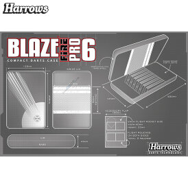 Harrows Blaze Pro 6 Fire Dart Case Darttasche Dartcase Dartbox Wallet in verschiedenen Farben
