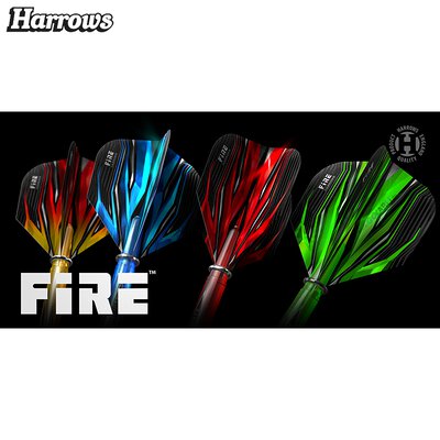 Harrows Fire Inferno Dart Flight Dartflight speziell laminiert in 4 verschiedenen Designs